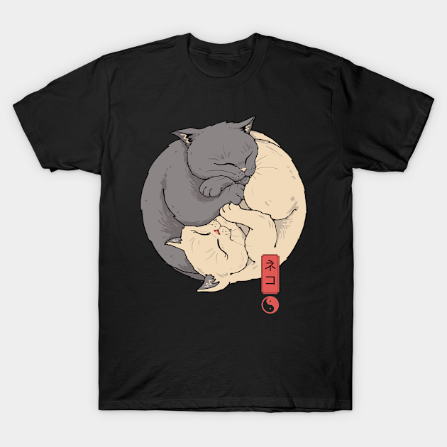 Yin Yang Cats - Cat - T-Shirt