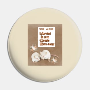 We Are Mice: Married-In Love-Couple-Extra-happy: Cute Mice Wedding Couple Pin