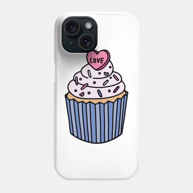 Love and Sprinkles Cupcake Phone Case by murialbezanson