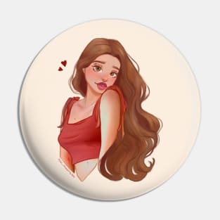 Heart Girl Pin