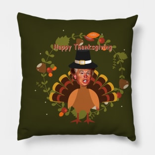 thanksgiving trump turkey funny donald trump Pillow