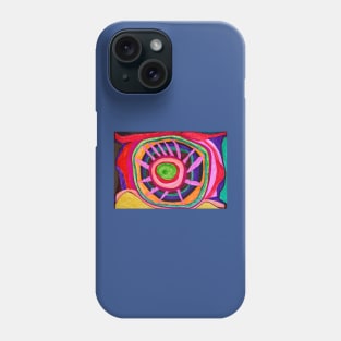 Unique Bright Colourful Viking Shield with Swirling Background Phone Case