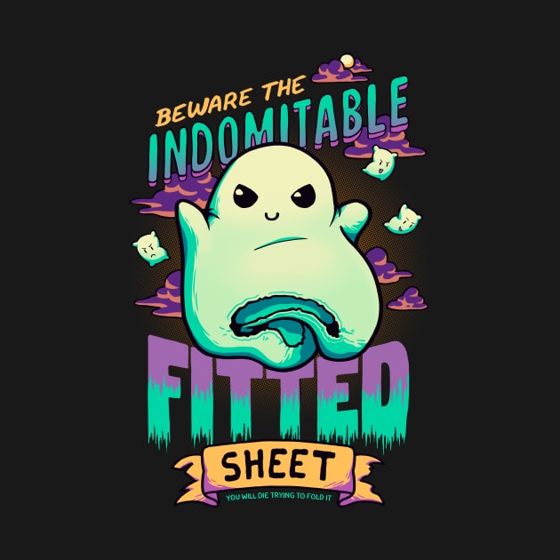 Indomitable Fitted Sheet // Funny, Halloween, Adulting by Geekydog