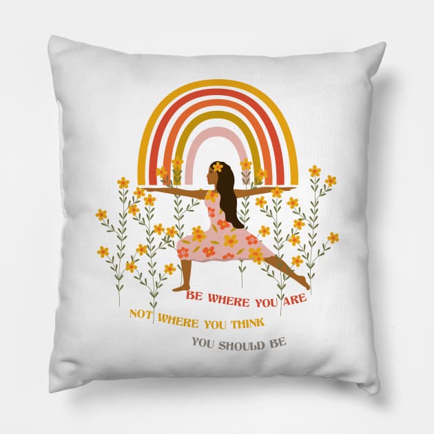 Power yoga Pillow by grafart