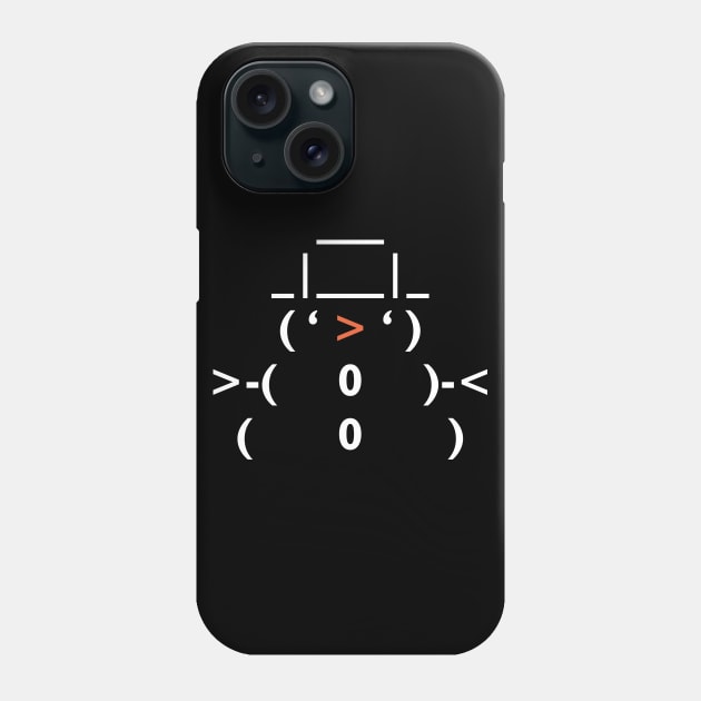 Snowman Christmas keyboard characters & symbols Phone Case by opippi