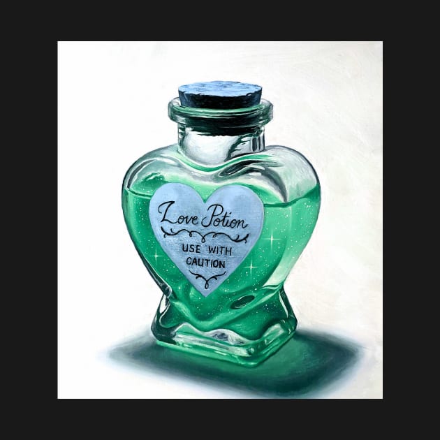 Alchemy Love elixir - emerald green potion by LukjanovArt