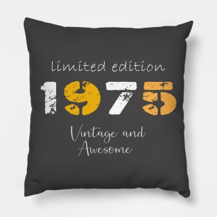 1975 Birth Year gift, Awasome 1975 Birth year Vintage T shirt Pillow