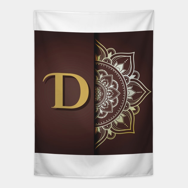 D - Mandala Monogram Tapestry by Mazzlo Shop