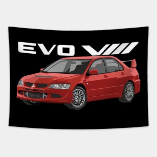 rally red evo 8 Tapestry