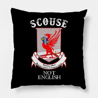 Scouse Not English Red Pillow