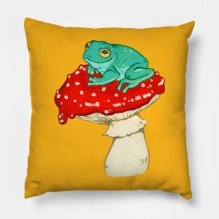 Frog on a Mushroom Pillow