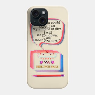 CASSETTE PENCIL : HURT (NINE INCH NAILS) Phone Case