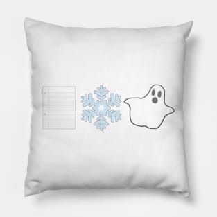 Paper, Snow, A Ghost! Pillow