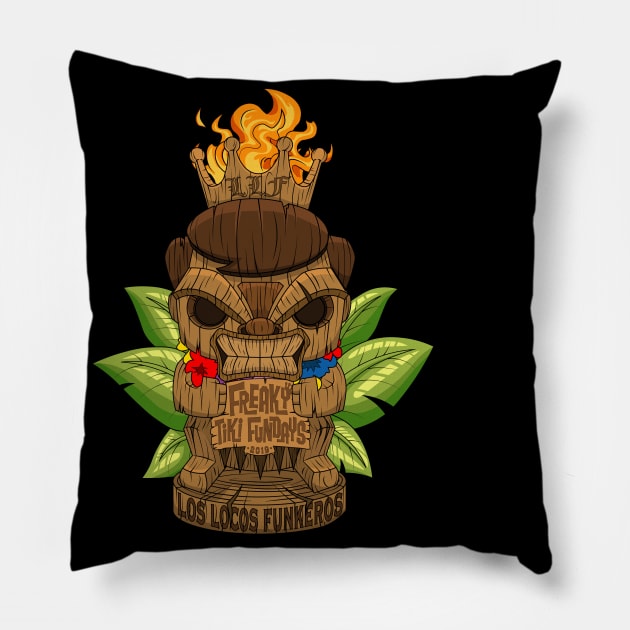 Los Locos Funkeros - Freaky Tiki Fundays 2019 (2-sided) Pillow by Kickinittt