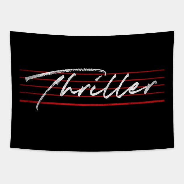 Thriller ///// Vintage 80s Style Design Tapestry by DankFutura