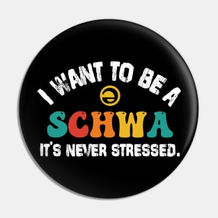 I Want To Be A Schwa It's Never Stressed Science Of Reading Pin