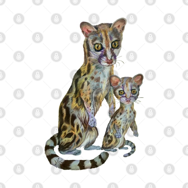 Cute Genets by mariasibireva