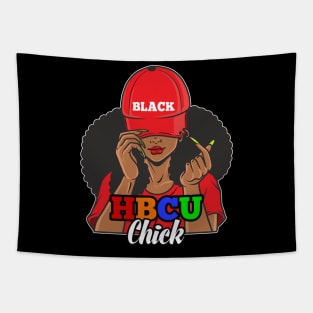 HBCU Chick Afro Hair Tapestry