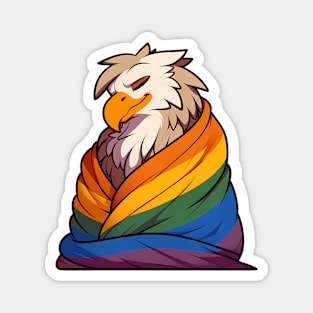 Comfy Womfy Furry Pride Griffin LGBTQ Rainbow Magnet