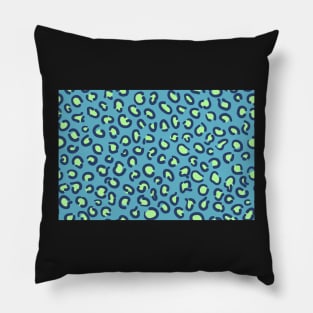 Blue Leopard - Animal print Pillow