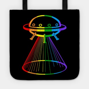 Alien Spaceship LGBT Lesbian Gay Pride Tote