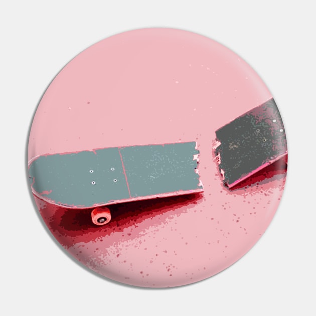 Skateboard Deck Broke Pinker Pin by CharlieCreator