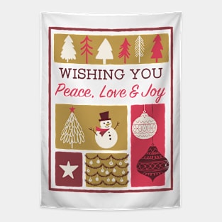 Fun Christmas Card Design Tapestry