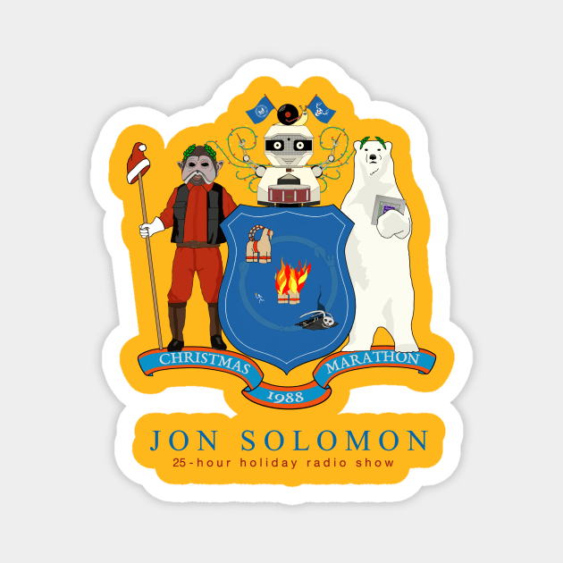 25-Hour Holiday Radio Show state flag shirt (with text) Magnet by jonsolomon