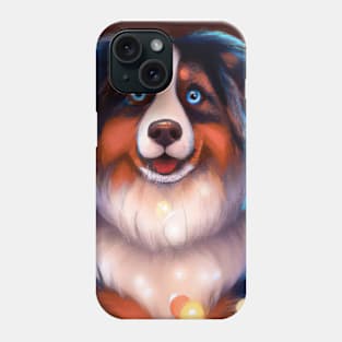 Cute Australian Shepherd Drawing Phone Case