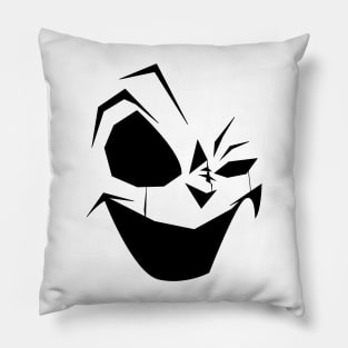 Scary face black white design costume for halloween Pillow