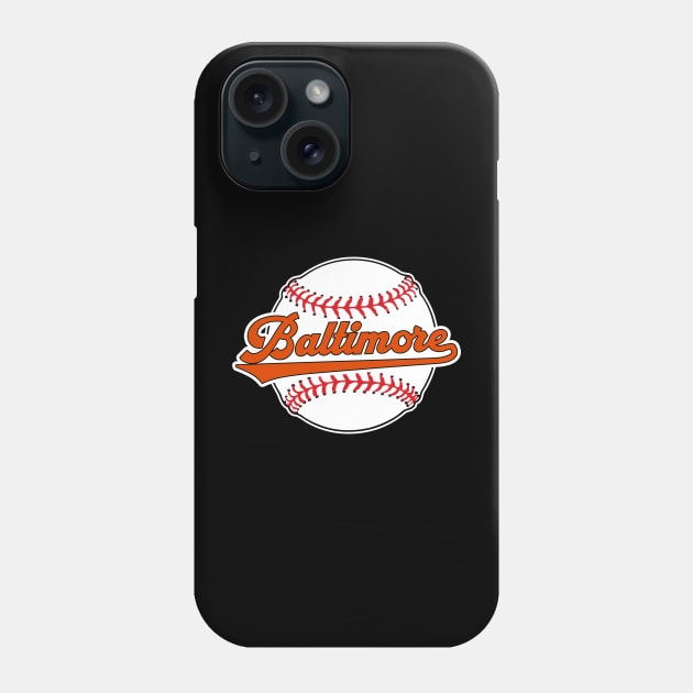 Baltimore Baseball Diehard Fans Phone Case by GAMAS Threads