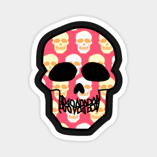 Cranium of skulls in pink Magnet