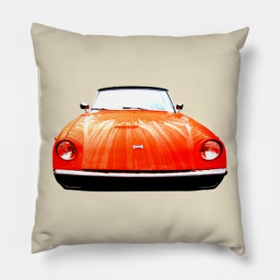 Jensen Healey 1970s classic British sports car high contrast red Pillow