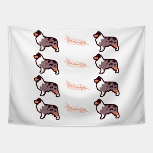 Australian shepherd dog cute pattern Tapestry