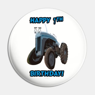 Happy 7th birthday tractor design Pin