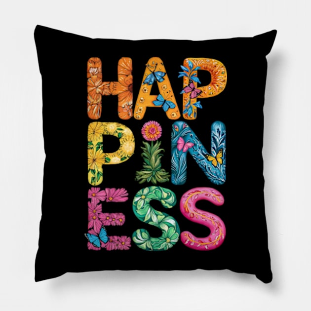 Happiness Pillow by Neon Galaxia