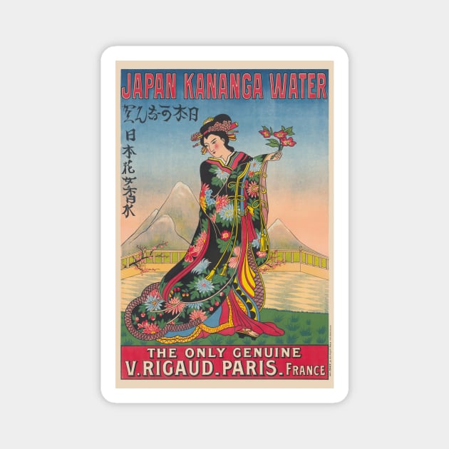 Japan Kananga Water Vintage Poster 1906 Magnet by vintagetreasure