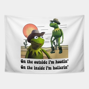 On The Outside I'm Hootin On The Inside I'm Hollerin Tapestry