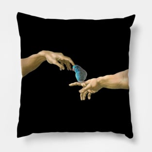 Michelangelo's Blue Parrotlet Pillow