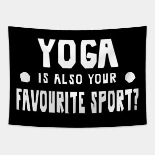 Yoga sports meditation hobby rest gift idea Tapestry