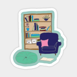 Cozy Up With A Good Book Magnet