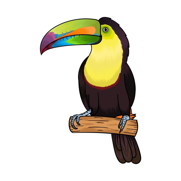 Keel-billed toucan bird cartoon illustration by Cartoons of fun