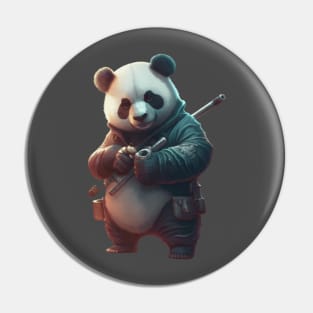 Panda Warrior Pin