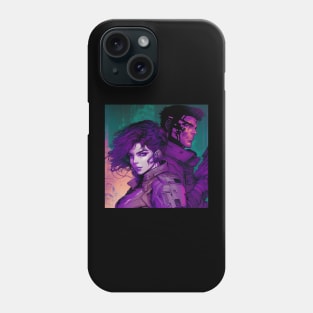 Purple Melee - Vintage Poster | Sci-Fi Phone Case