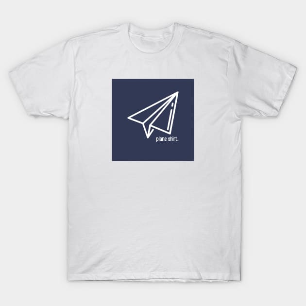 Plane Shirt - Funny Paper Plane Design by doki-doki-designs