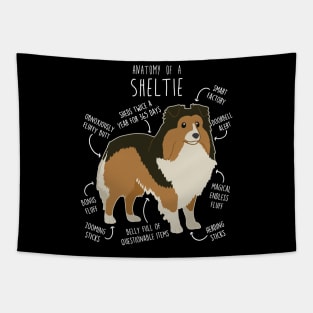 Sheltie Shetland Sheepdog Anatomy Tapestry