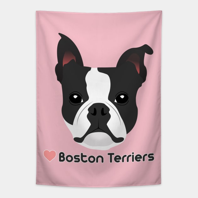 LOVE BOSTON TERRIERS Tapestry by imgabsveras