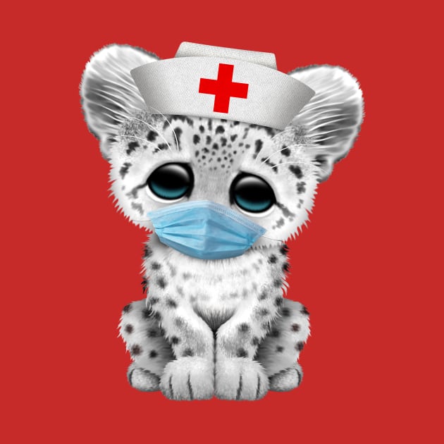 Cute Snow Leopard Cub Nurse by jeffbartels