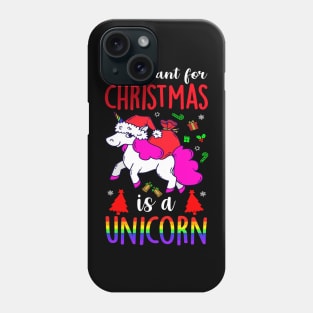 Christmas is a Unicorn T-Shirt Phone Case