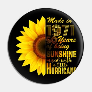 50th Birthday Sunflower Gift Idea Pin